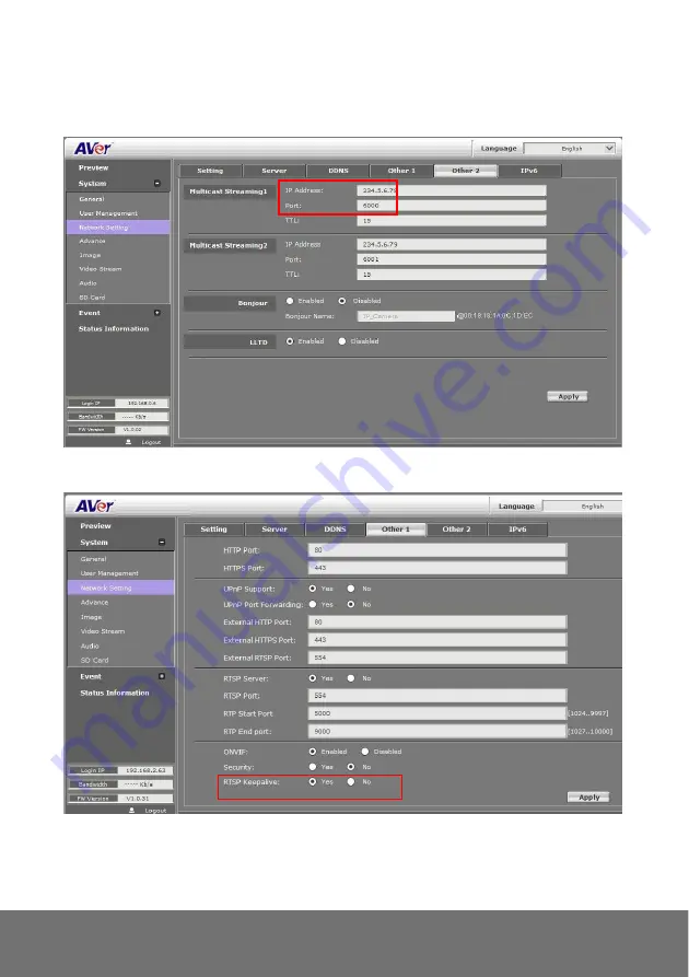 AVer FC2020-P User Manual Download Page 44