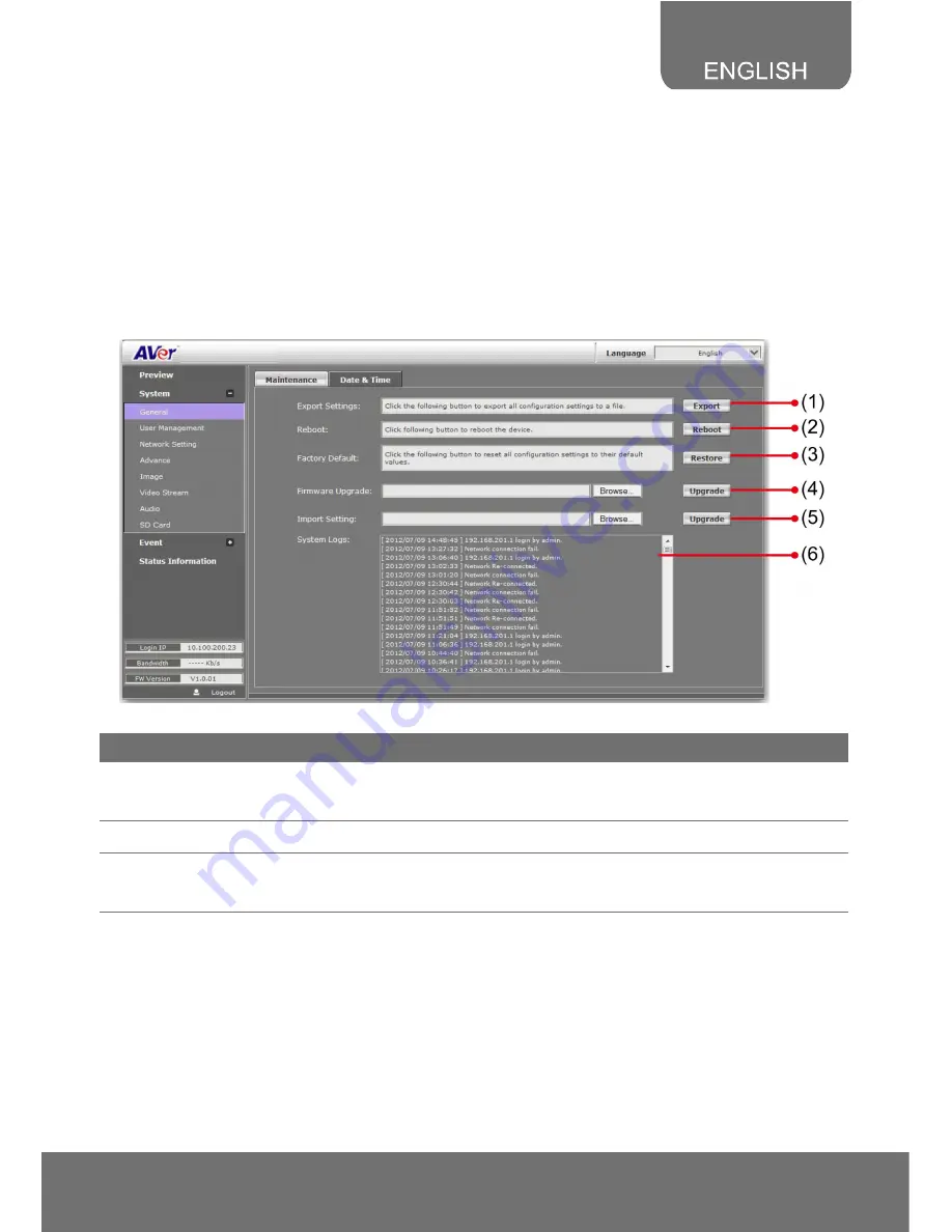 AVer SF2111H-BR User Manual Download Page 25