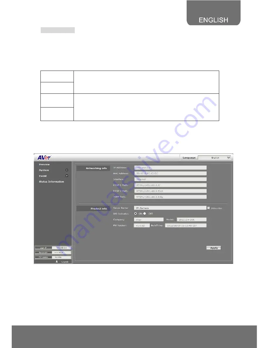 AVer SF2111H-BR User Manual Download Page 63