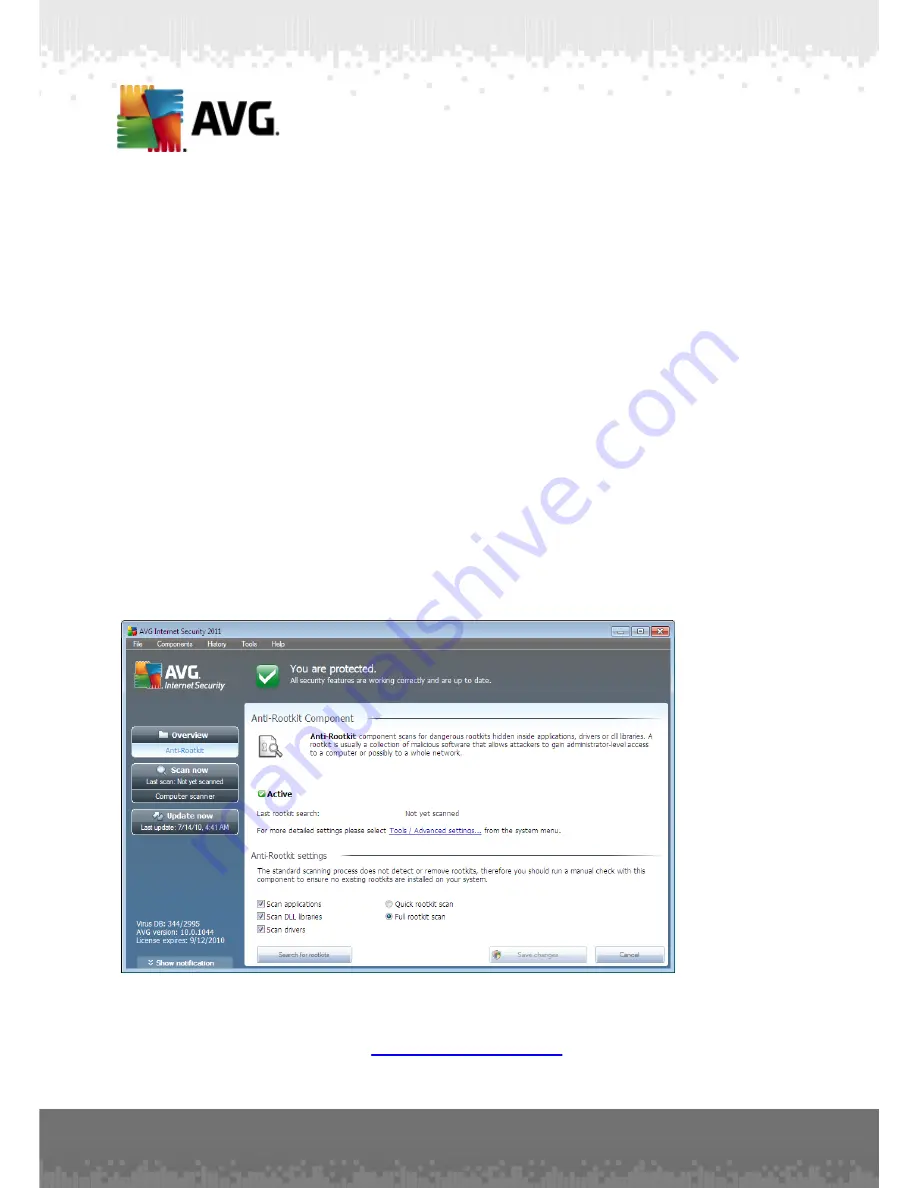 AVG ANTI-VIRUS 2011 - REV 2011.03 User Manual Download Page 59