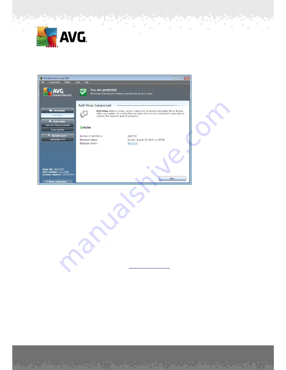 AVG ANTI-VIRUS 2011 - REV 2011.07 User Manual Download Page 33