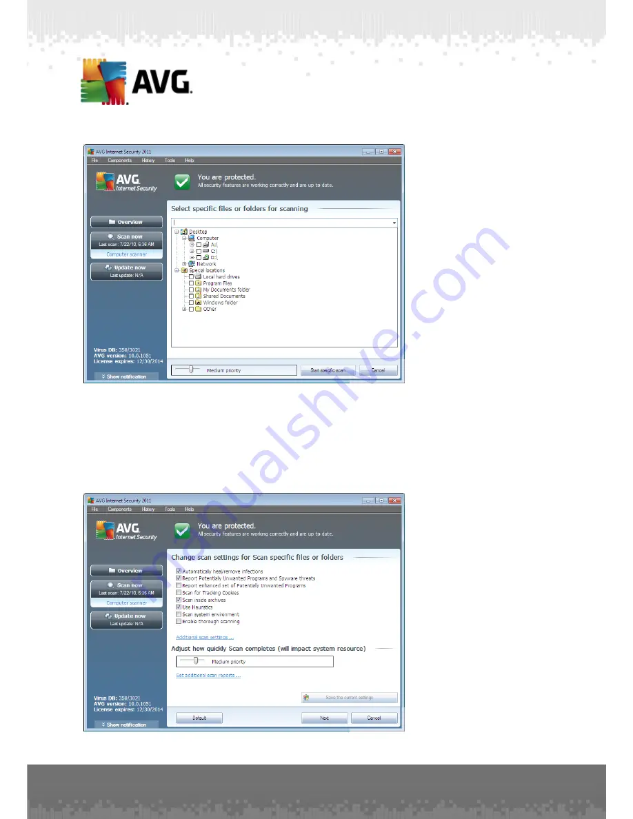 AVG ANTI-VIRUS 2011 - REV 2011.07 User Manual Download Page 178