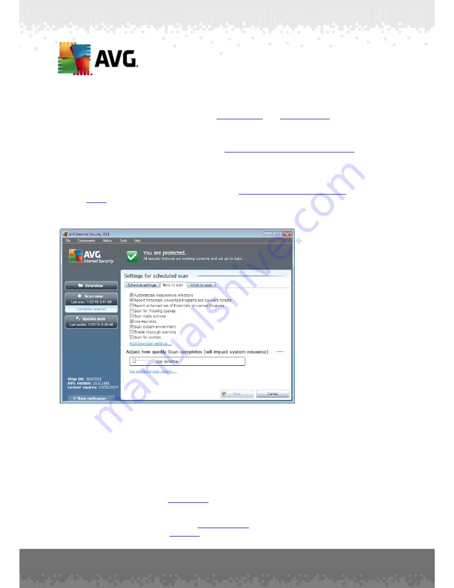 AVG ANTI-VIRUS 2011 - REV 2011.07 User Manual Download Page 189