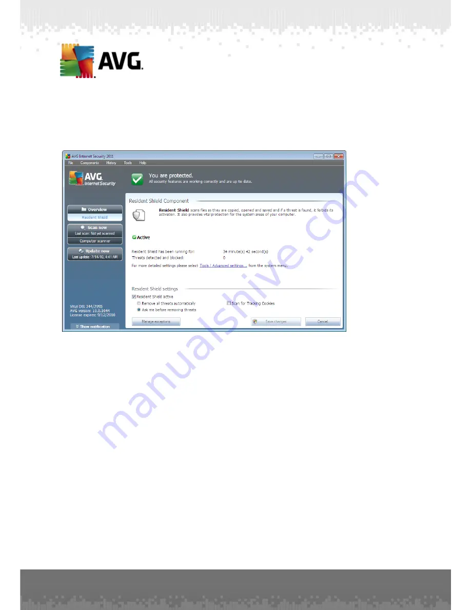 AVG ANTI-VIRUS 2011 - REV 2011.10 User Manual Download Page 44