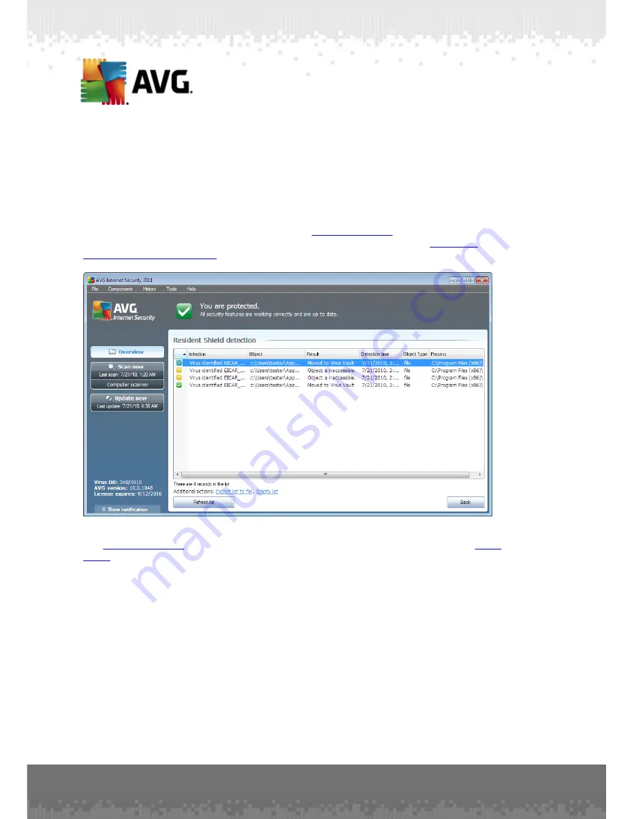 AVG ANTI-VIRUS 2011 - REV 2011.11 User Manual Download Page 47