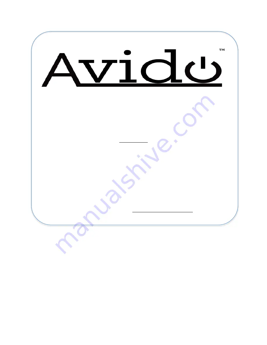 Avido 2800mAh Backup Battery Manual Download Page 1