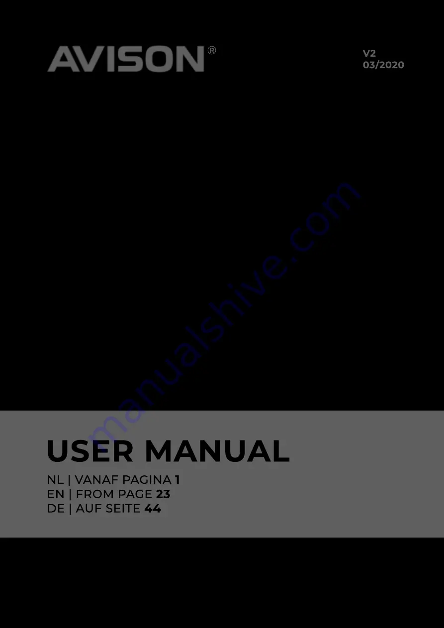 Avison N8 Series User Manual Download Page 1