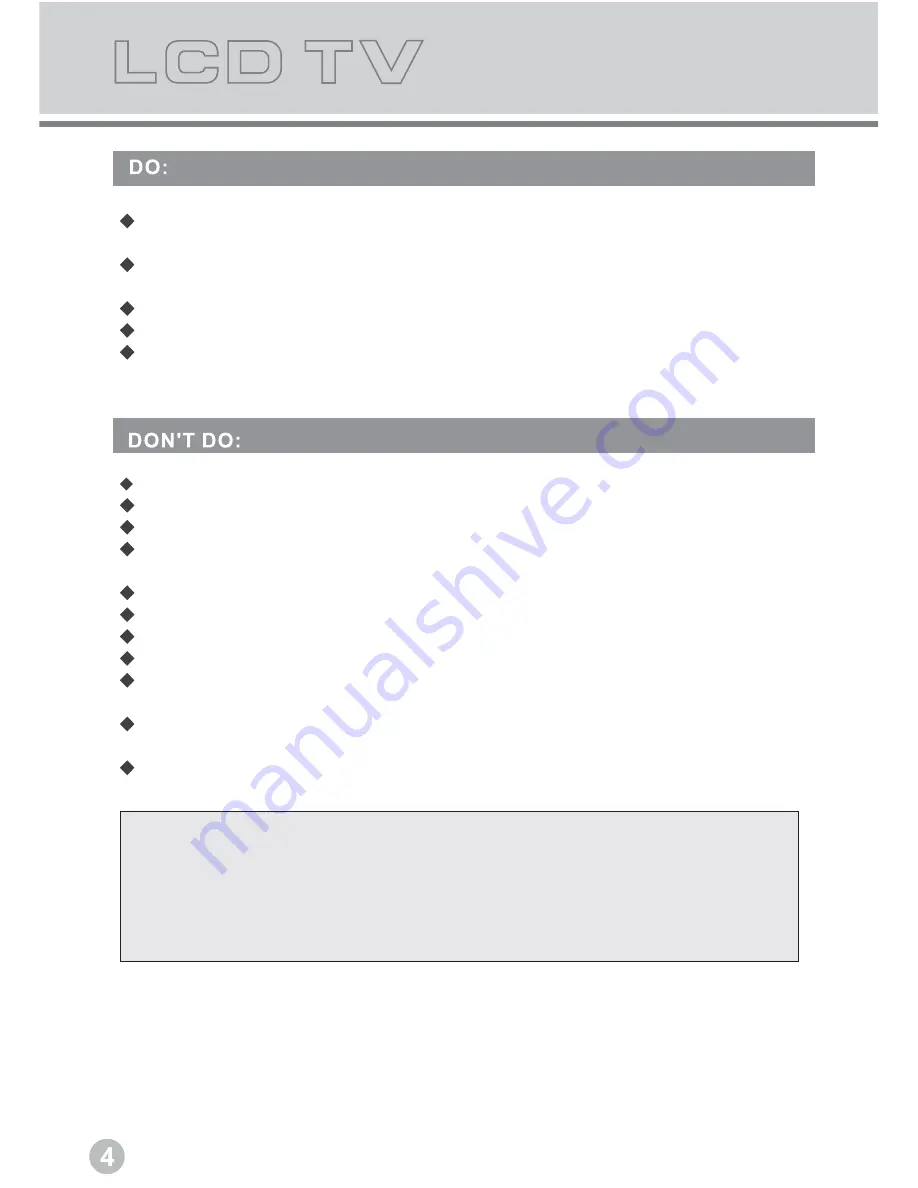 AWA LC-46G58 Operating Instructions Manual Download Page 5