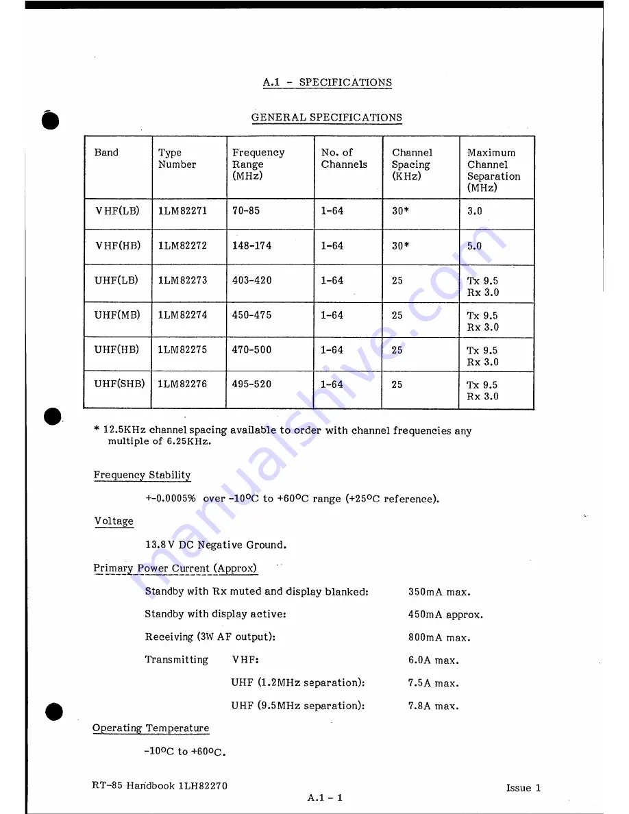 AWA RT-85 Technical Handbook Download Page 7