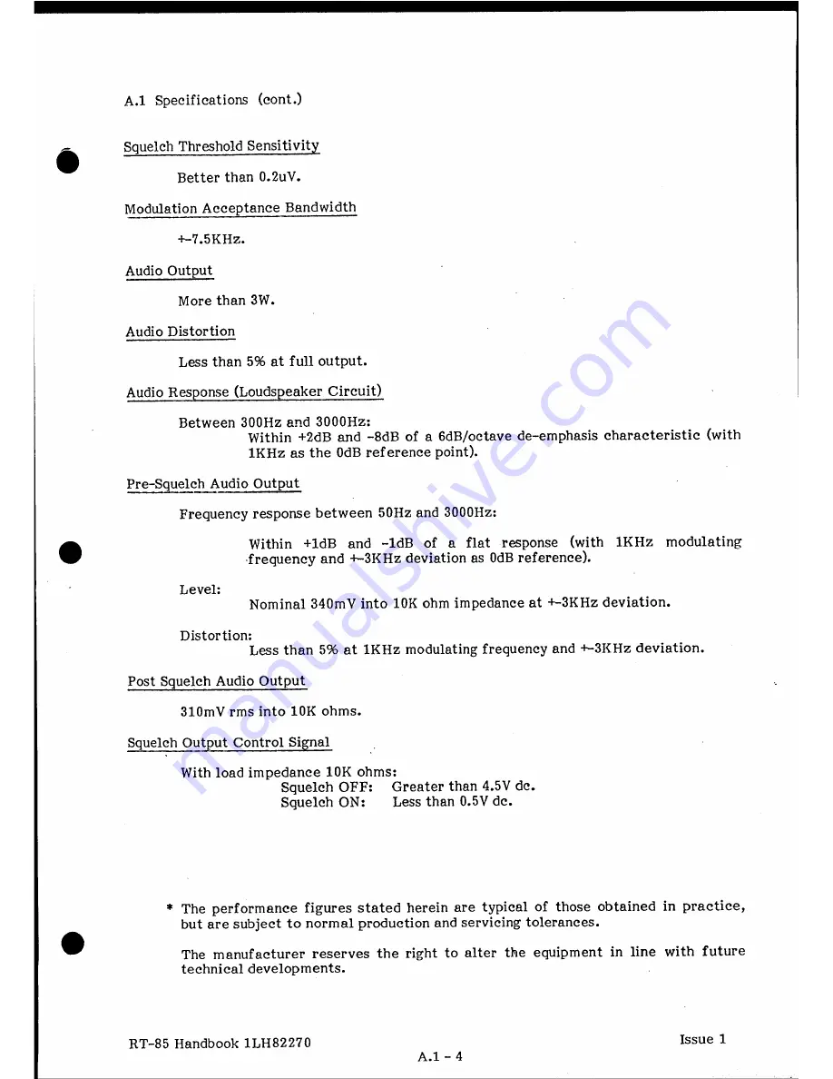 AWA RT-85 Technical Handbook Download Page 10