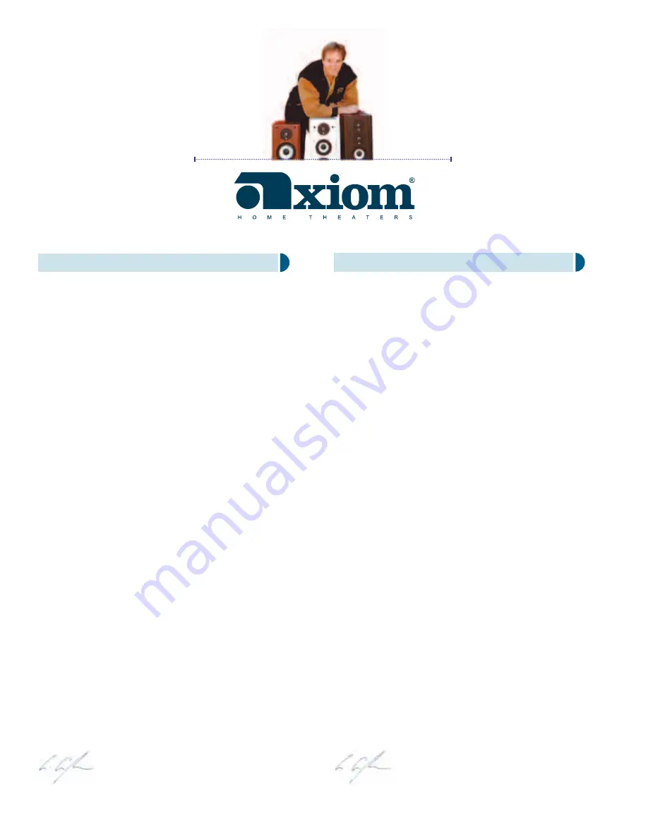 Axiom VP180 Quick Setup Manual Download Page 2