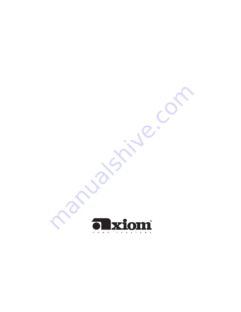 Axiom VP180 Quick Setup Manual Download Page 8