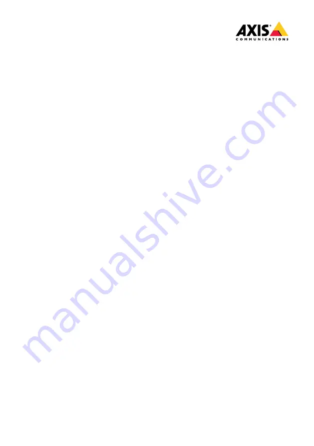 Axis 01565-001 Installation Manual Download Page 1