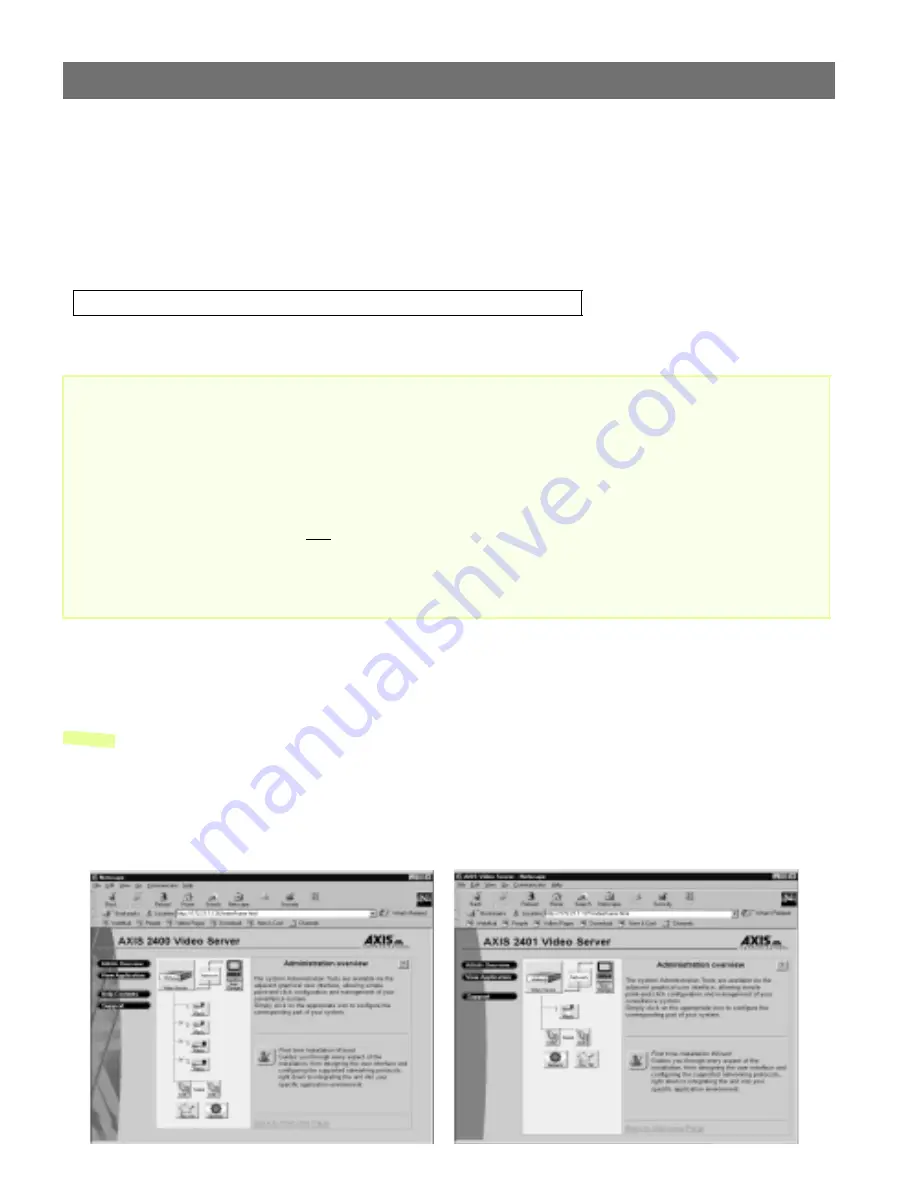 Axis 2400 Administration Manual Download Page 21