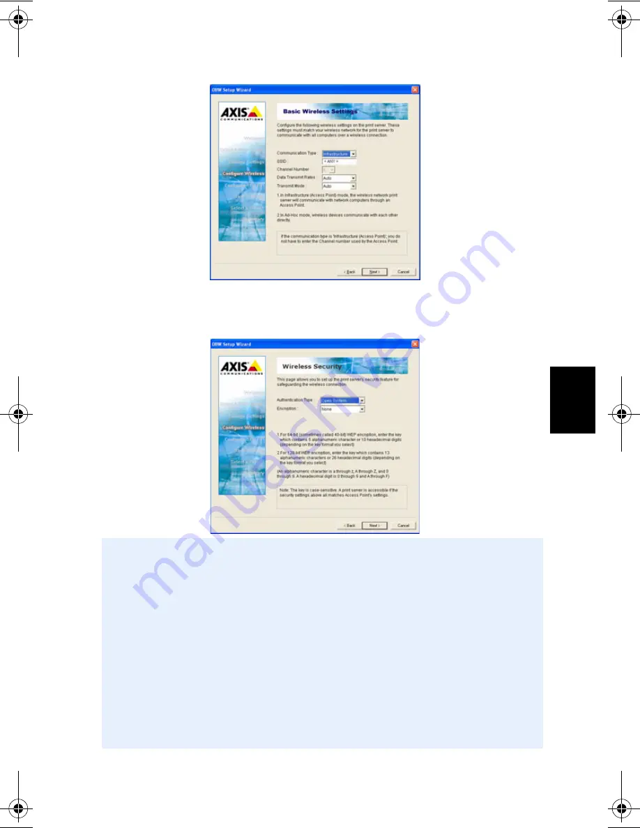 Axis OfficeBasic USB Wireless G Installation Manual Download Page 11