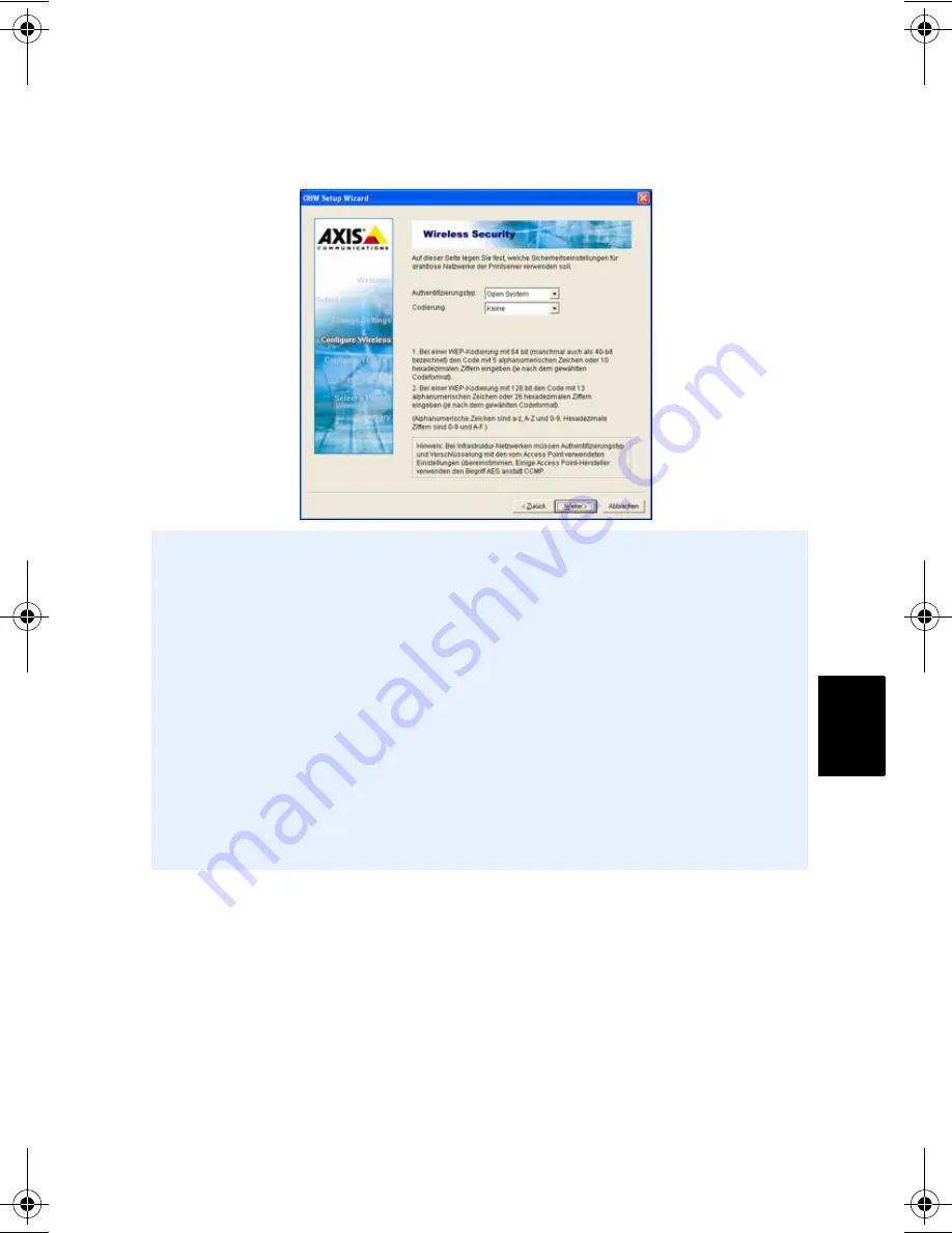 Axis OfficeBasic USB Wireless G Installation Manual Download Page 39