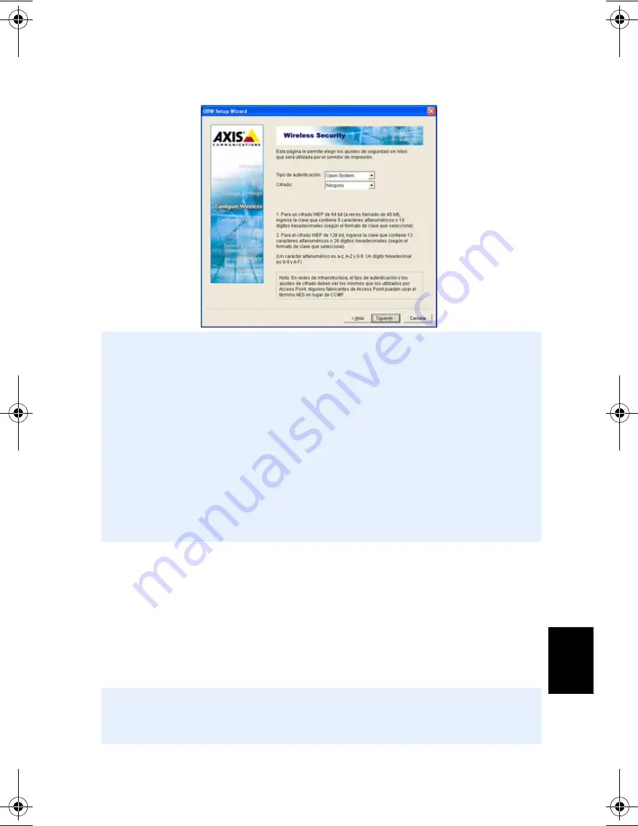 Axis OfficeBasic USB Wireless G Installation Manual Download Page 87