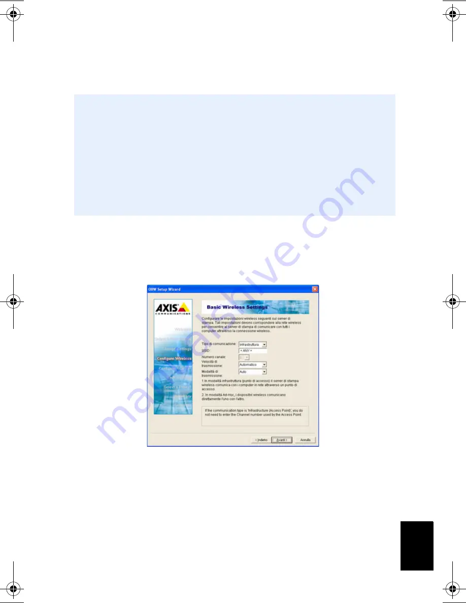 Axis OfficeBasic USB Wireless G Installation Manual Download Page 105