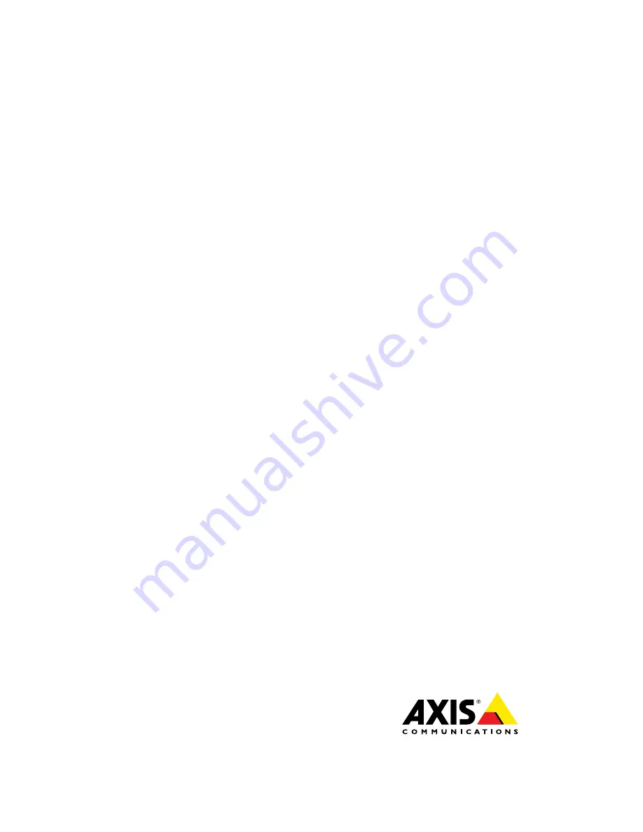 Axis P5415-E PTZ User Manual Download Page 1