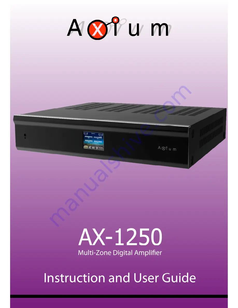 Axium AX-1250 Instructions And User Manual Download Page 1