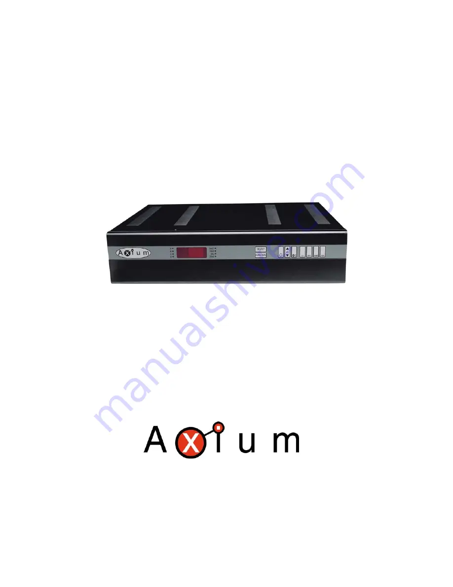 Axium AX250i Installation & Operation Manual Download Page 1