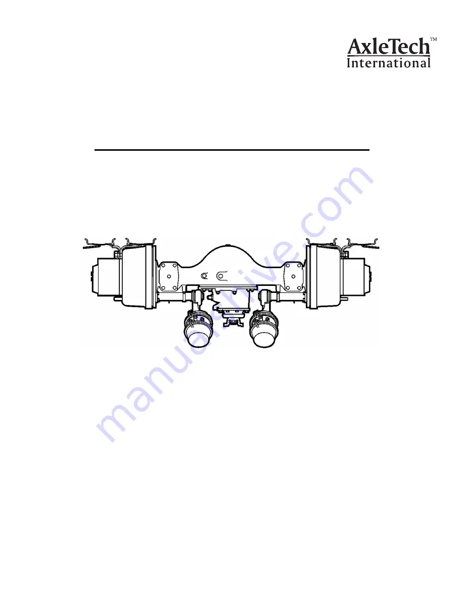 AxleTech PRC 416-P Maintenance Manual Download Page 1