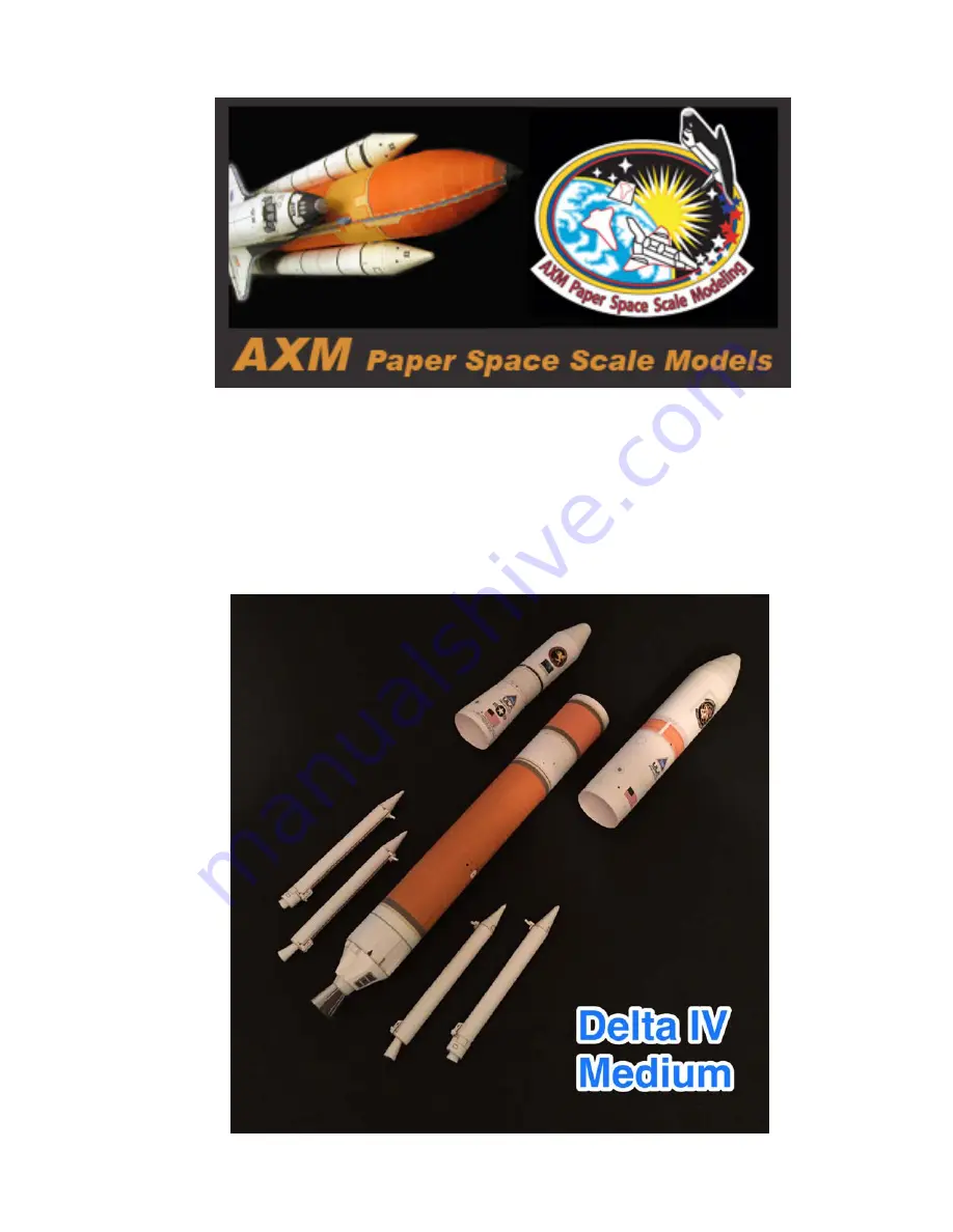 AXM Paper Space Scale Models Delta IV Medium Instruction Manual Download Page 1