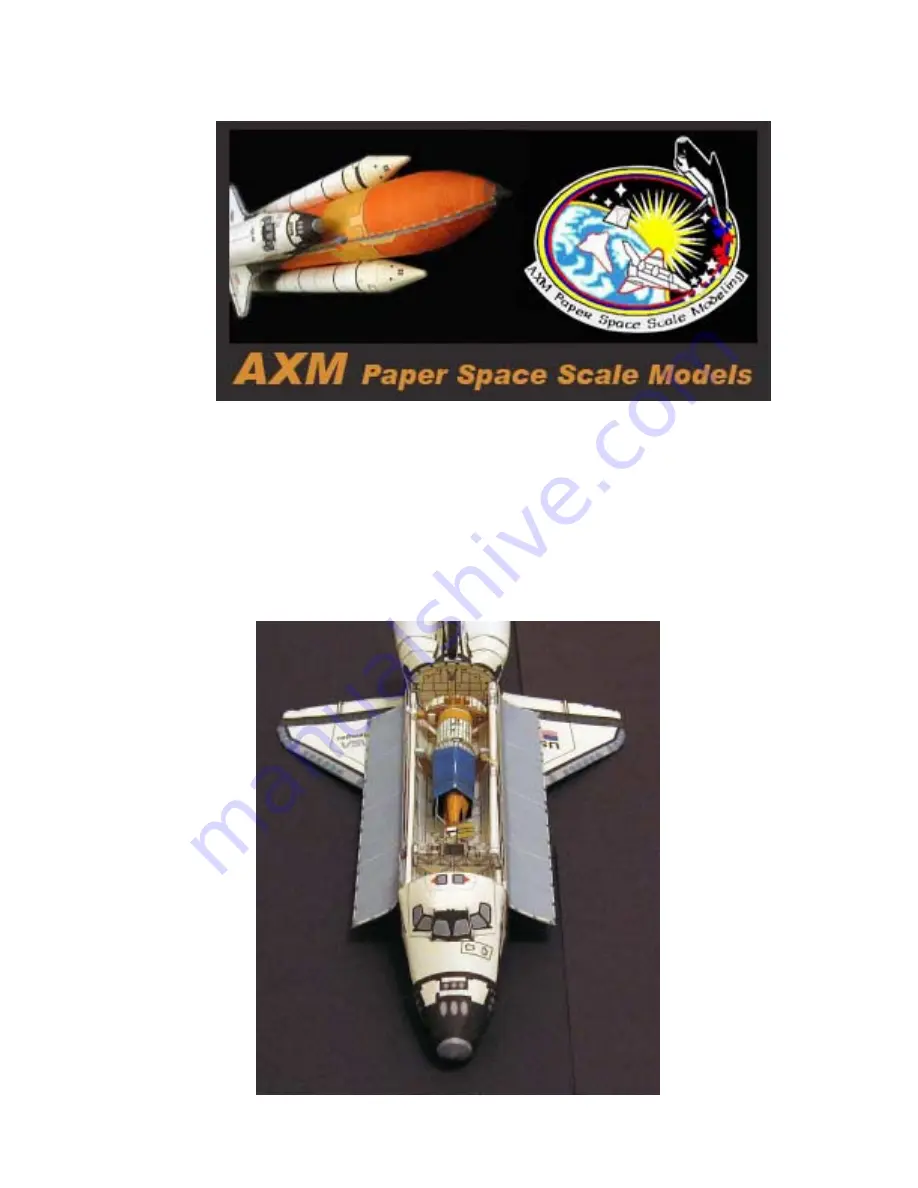 AXM Paper Space Scale Models STS 51-L Assembly Instructions Manual Download Page 1