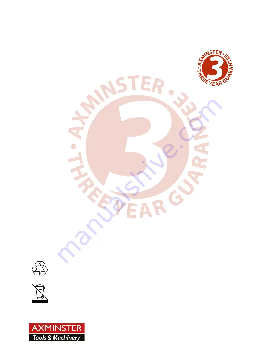 Axminster Craft 105242 Original Instructions Manual Download Page 16