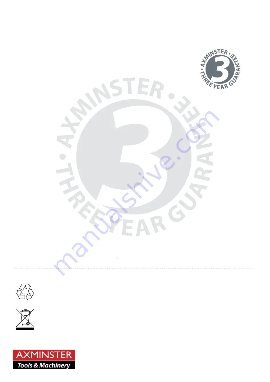 Axminster Trade AT3100C Instructions Manual Download Page 16