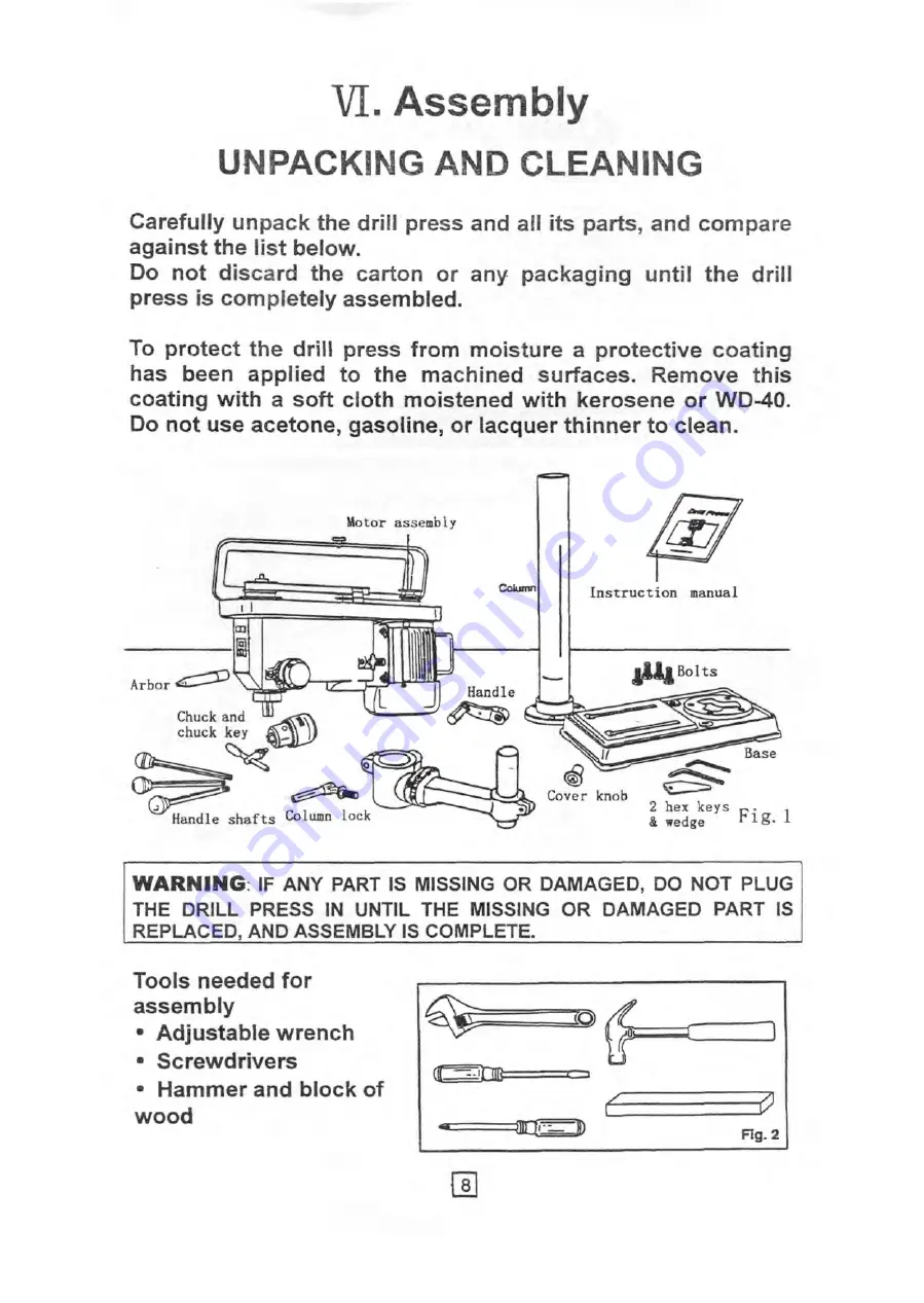 Axminster Trade AT800RD Quick Start Manual Download Page 9