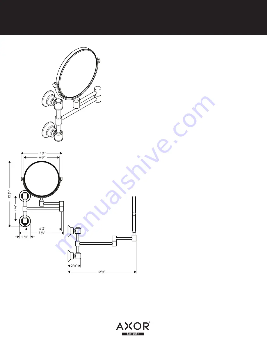 Axor Axor Montreux Pull-out Shaving Mirror 42090XX0 Скачать руководство пользователя страница 1