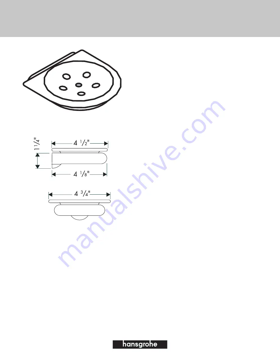 Axor Brushed Nickel 06592820 Specification Sheet Download Page 1