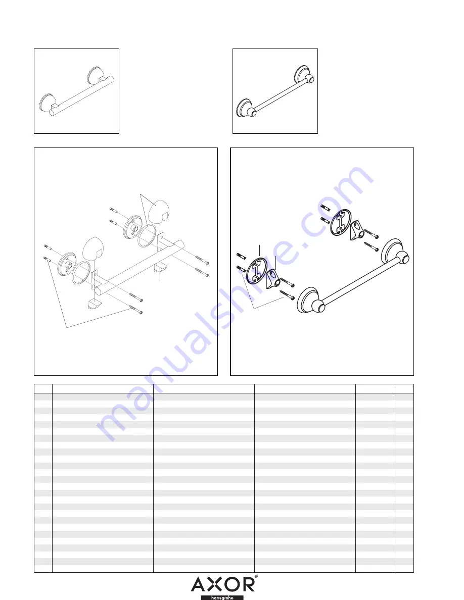 Axor Carlton 40306XX0 Spare Parts Download Page 1