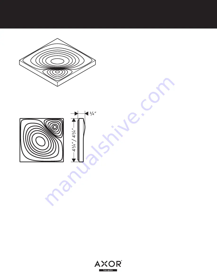 Axor Massaud 42233000 Dimensions Download Page 1