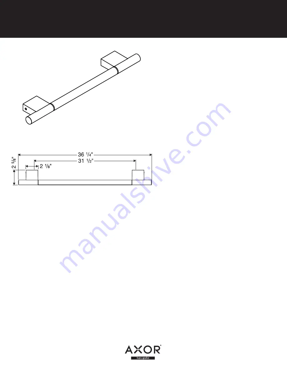 Axor Uno 41580XX1 Specification Sheet Download Page 1