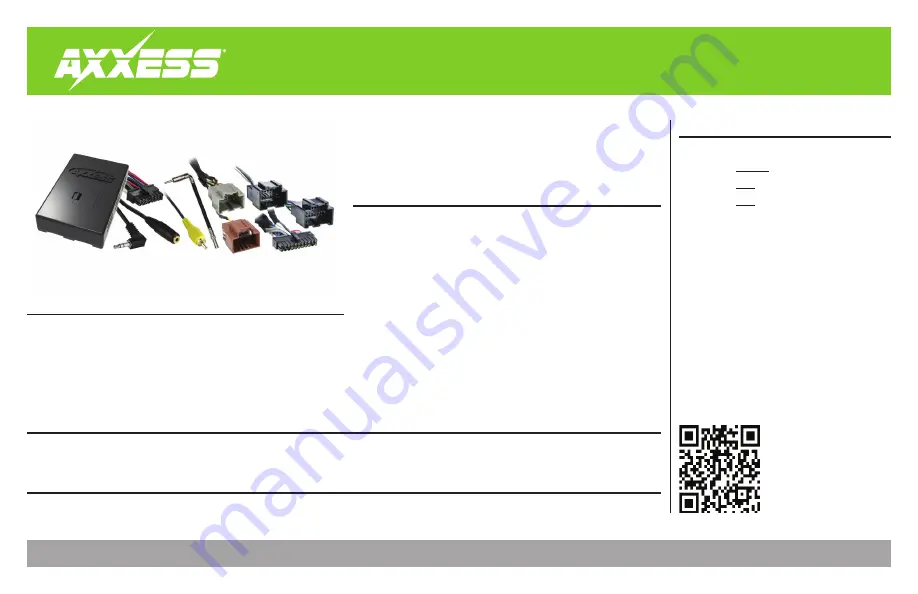 Axxess AXDIS-GMLN29 Installation Instructions Manual Download Page 1