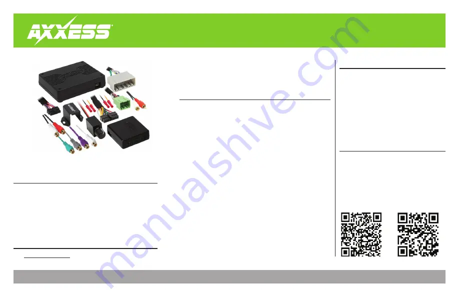 Axxess AXDSPL-HK2 Скачать руководство пользователя страница 1