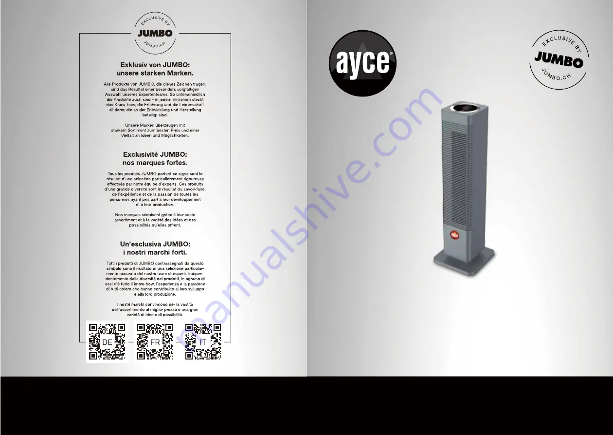 Ayce 7613164532091 Original Instructions Manual Download Page 1