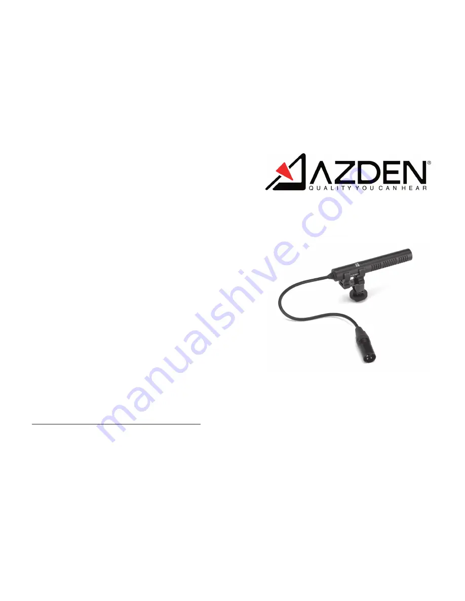 Azden SGM-PD II Owner'S Manual Download Page 1