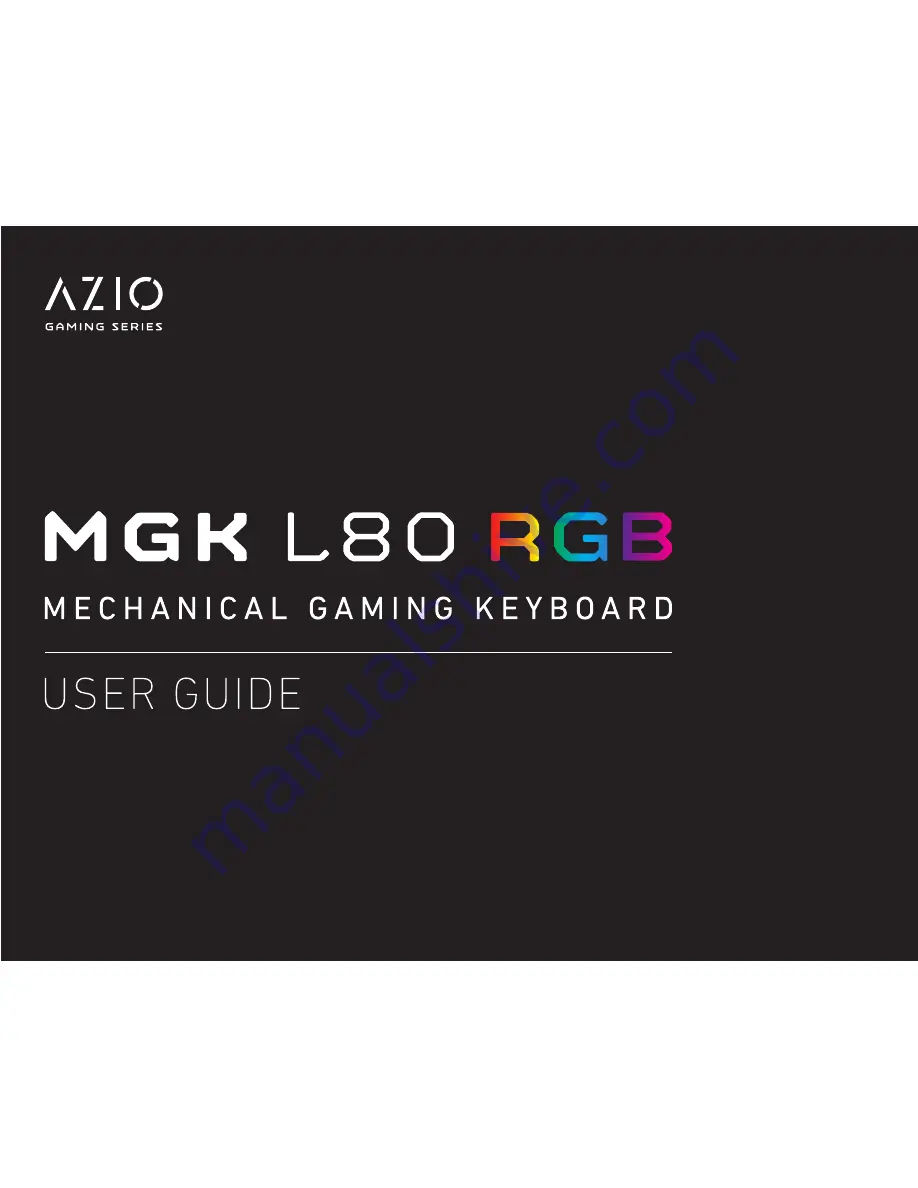 Azio MGK L80 RGB User Manual Download Page 1