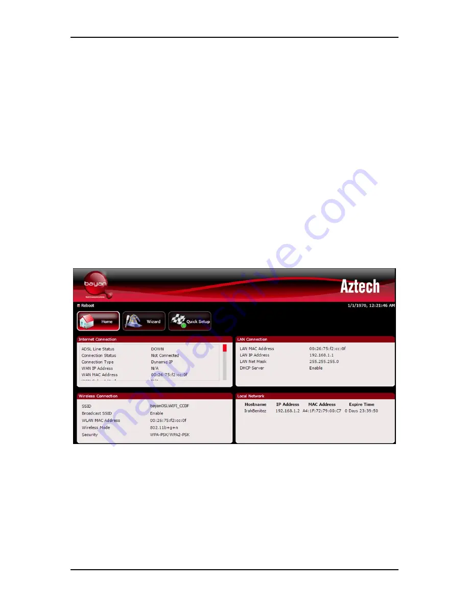 Aztech DSL5028EN(1T1R) User Manual Download Page 20