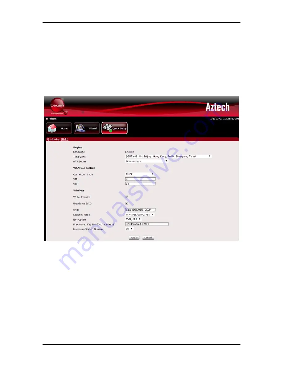 Aztech DSL5028EN(1T1R) User Manual Download Page 22