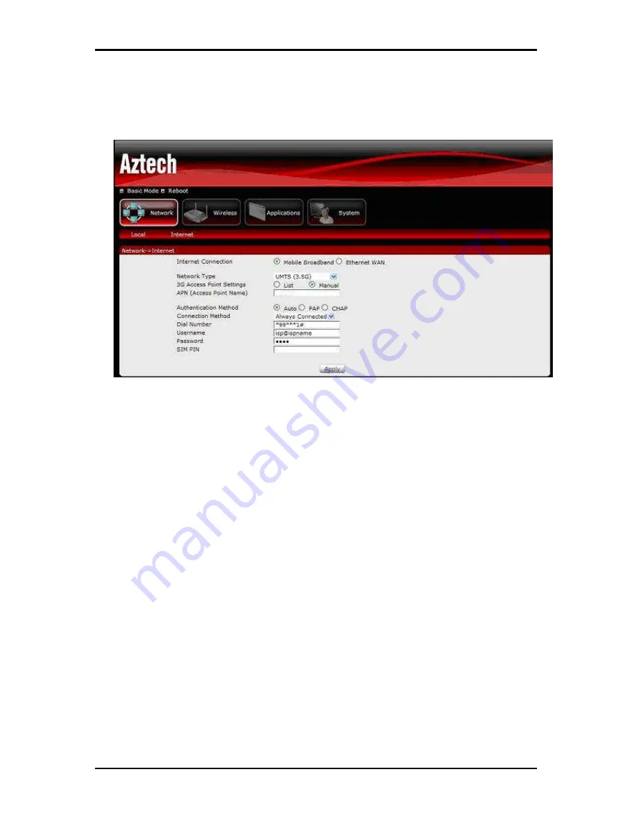 Aztech HW553-3G User Manual Download Page 39