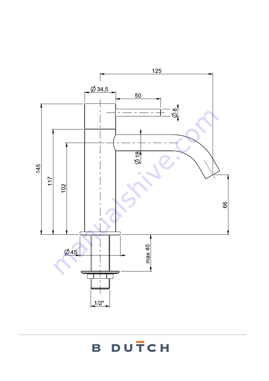 B DUTCH RVS KRANEN BD700.000028 Installation Manual Download Page 8