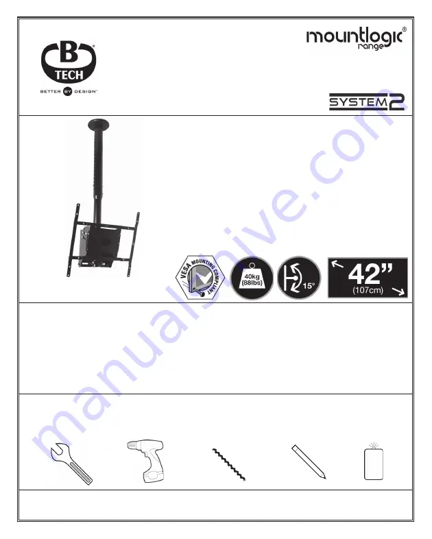 B-Tech MountLogic Range BT8426 Скачать руководство пользователя страница 1