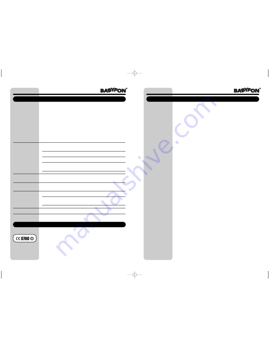 Babyfon BM 66 Instruction Manual Download Page 13