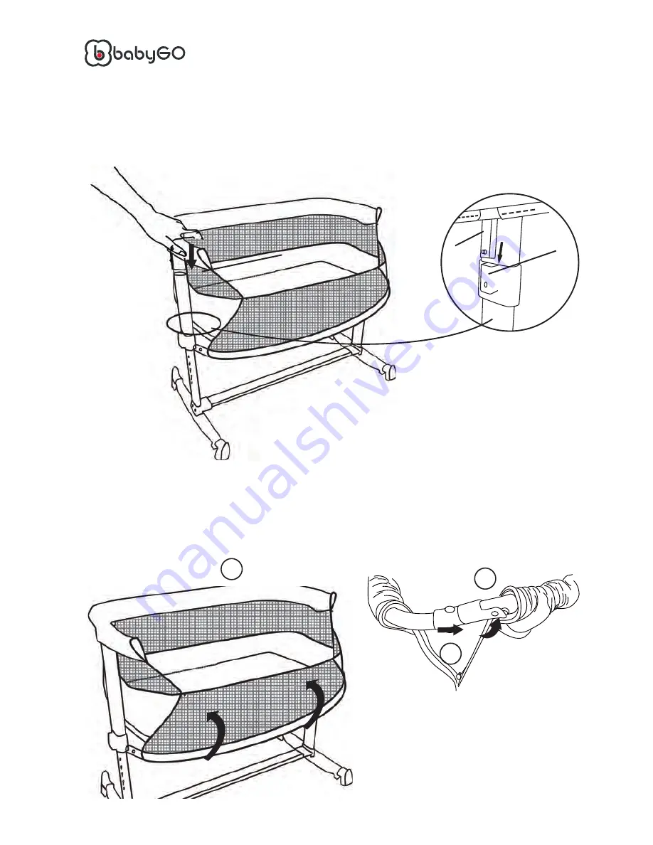 BabyGo Side Crib Assembly Instructions Manual Download Page 18