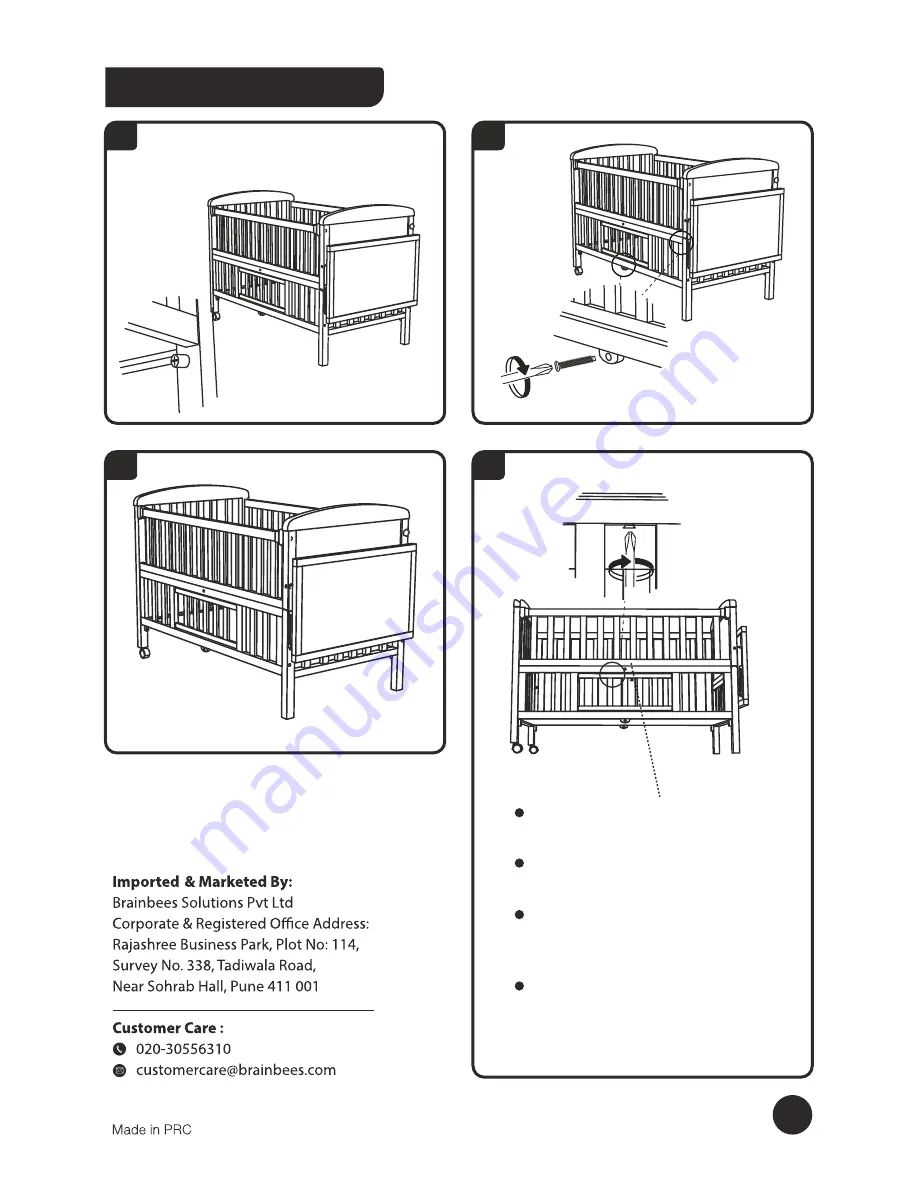 Babyhug Kelly Baby Cot Скачать руководство пользователя страница 12