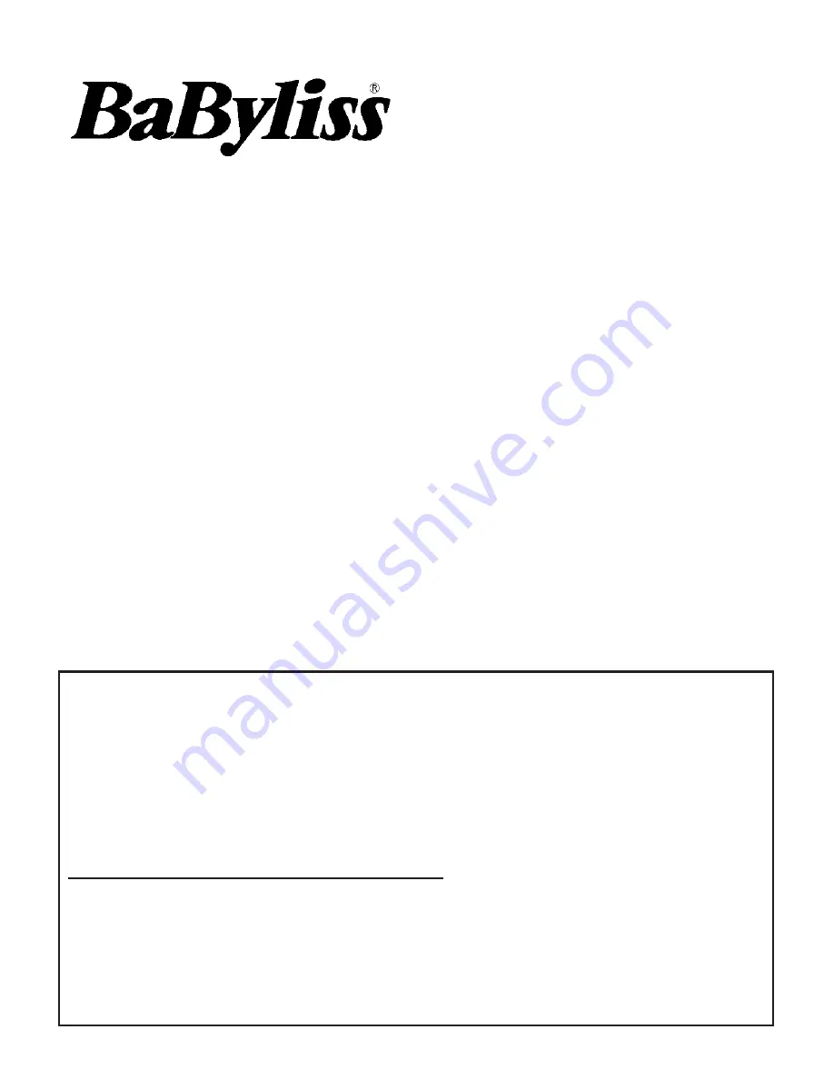 BaByliss 5737BU Installation Manual Download Page 2